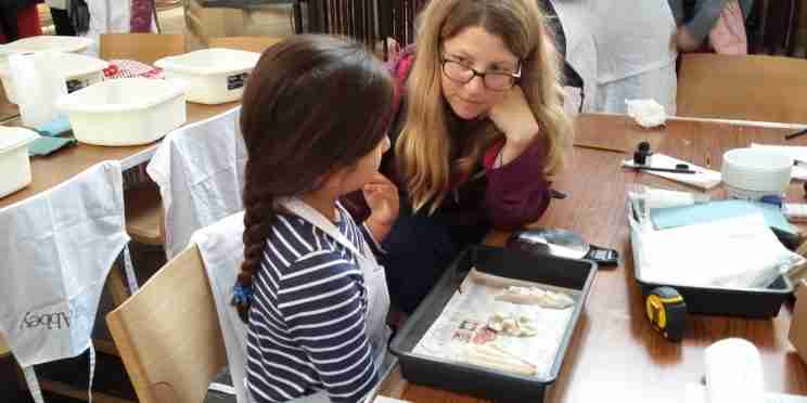 Child at Archaeology Day at Bath Abbey