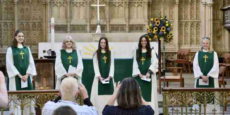 Five of our Girls Choir who are leaving this year