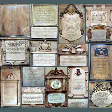 Collage of Bath Abbey wall memorials