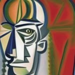 AI-generated Picasso version of author Revd Stephen Girling's portrait
