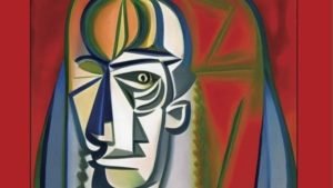 AI-generated Picasso version of author Revd Stephen Girling's portrait