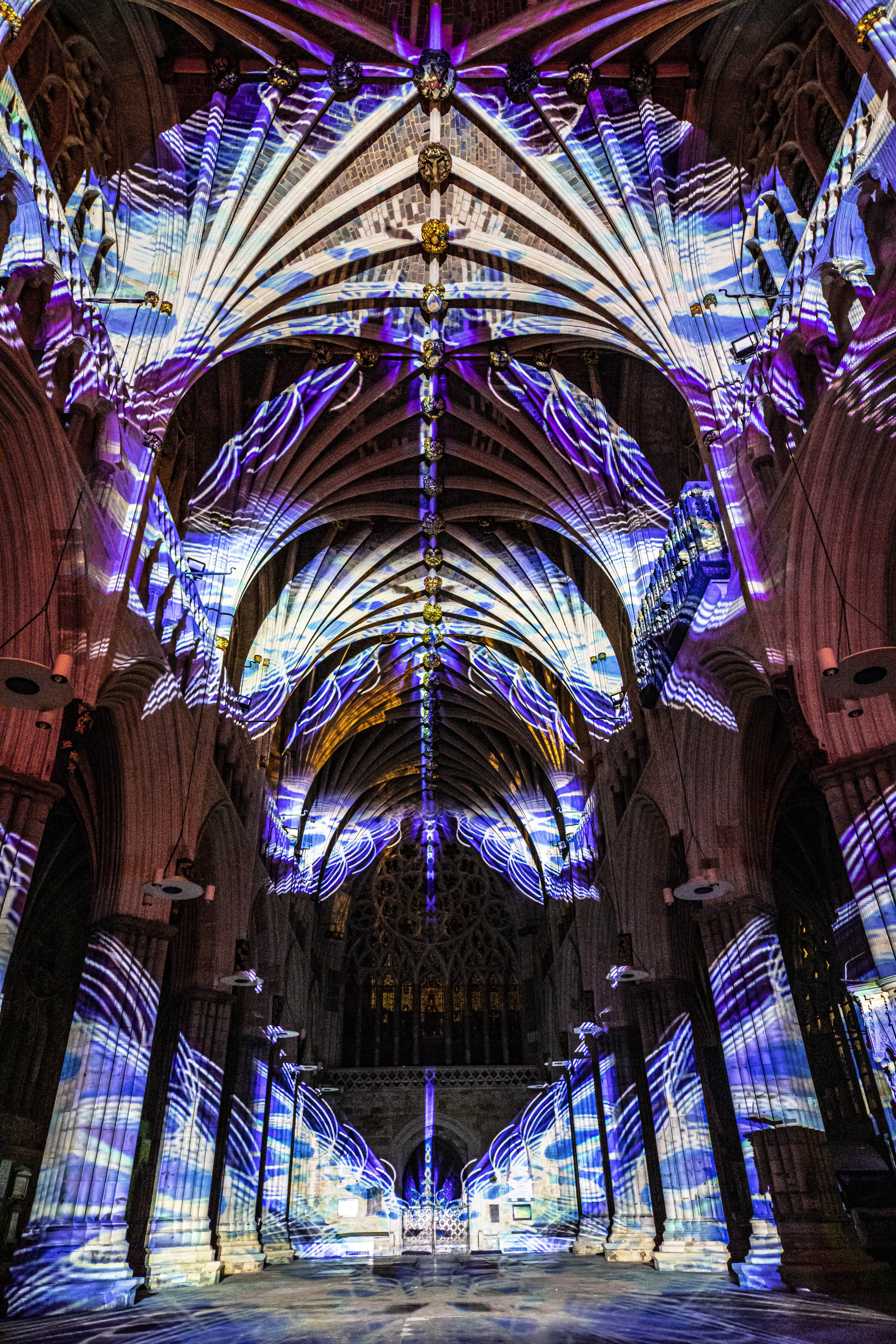 Luxmuralis at Exeter Cathedral LIFE son et lumiere cathedral art 2022_23